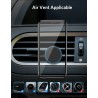 Suport auto magnetic, universal, pentru telefon, pentru grila ventilatie - negru