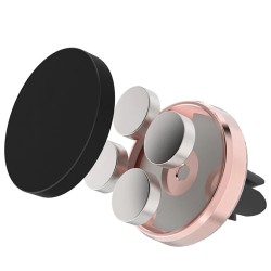 Suport auto magnetic, universal, pentru telefon, pentru grila ventilatie - negru