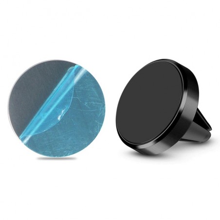 Suport auto magnetic, universal, pentru telefon, pentru grila ventilatie - negru