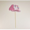 Topper aniversar cu cifra unicorn