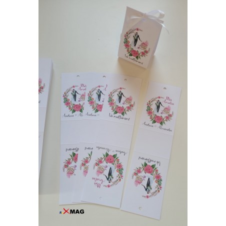 Cutie pentru marturii 4 cm - miri si carucior