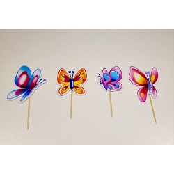 Set 4 mini Toppere fluturi