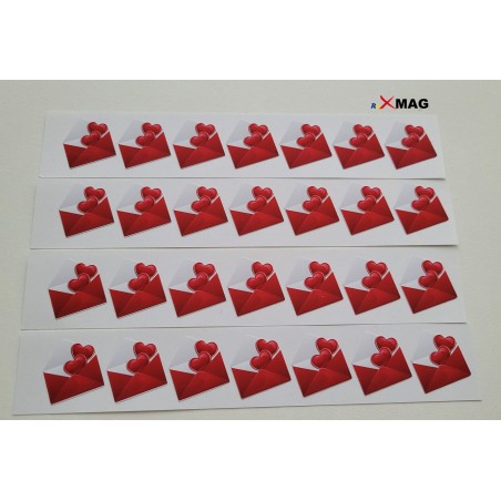 7 Stickere in forma de plic