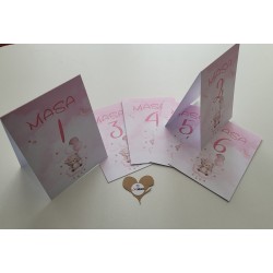 Numar de masa ursulet roz