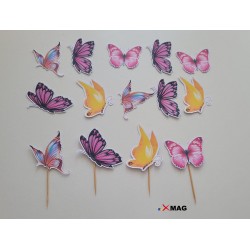 Set 4 mini Toppere fluturi