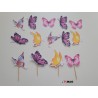 Set 4 mini Toppere fluturi