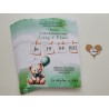 Invitatie botez, ursulet cu balon - verde