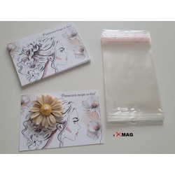 Cartonas baza pentru martisoare lumanare margareta, handmade.