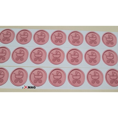 8 Stickere sigiliu botez 3 CM