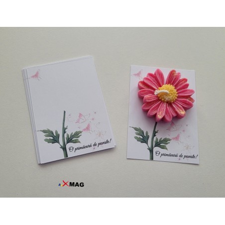 Cartonas baza pentru martisoare lumanare margareta, handmade.