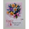 Martisor semn de carte magnetic tip clips - buchet flori primavara