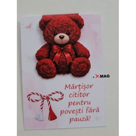 Martisor semn de carte magnetic tip clips - ursulet