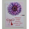 Martisor semn de carte magnetic tip clips - floare mov