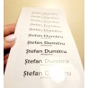 Etichete transparente pentru marturii