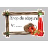 21 etichete autocolante "sirop de capsuni"
