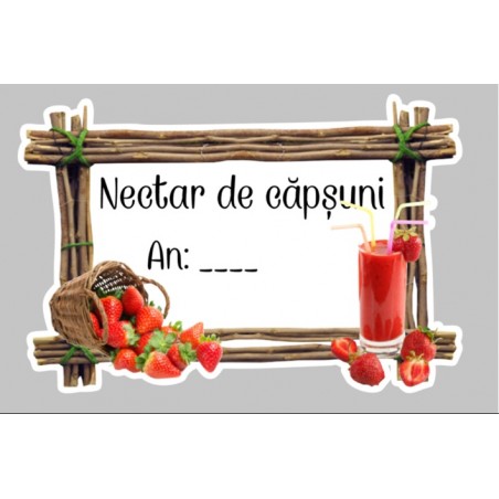 21 etichete autocolante "nectar de capsuni"