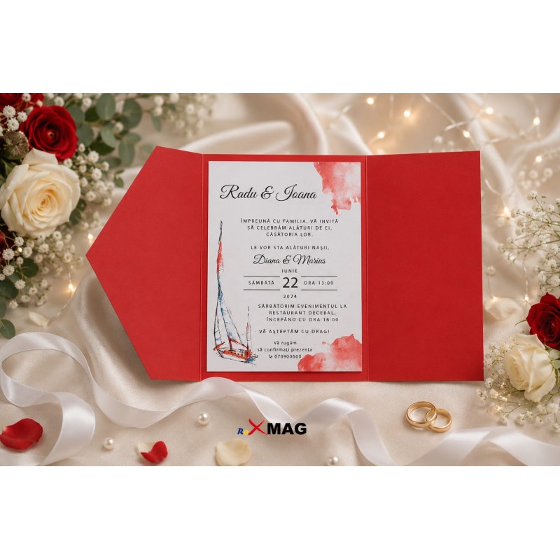 Invitatie nunta - calatorie