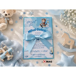 Invitatie botez - urs aviator