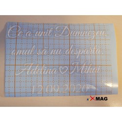 Sticker pe contur personalizare oglinda verighete
