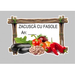 21 etichete autocolante "Zacusca cu fasole"